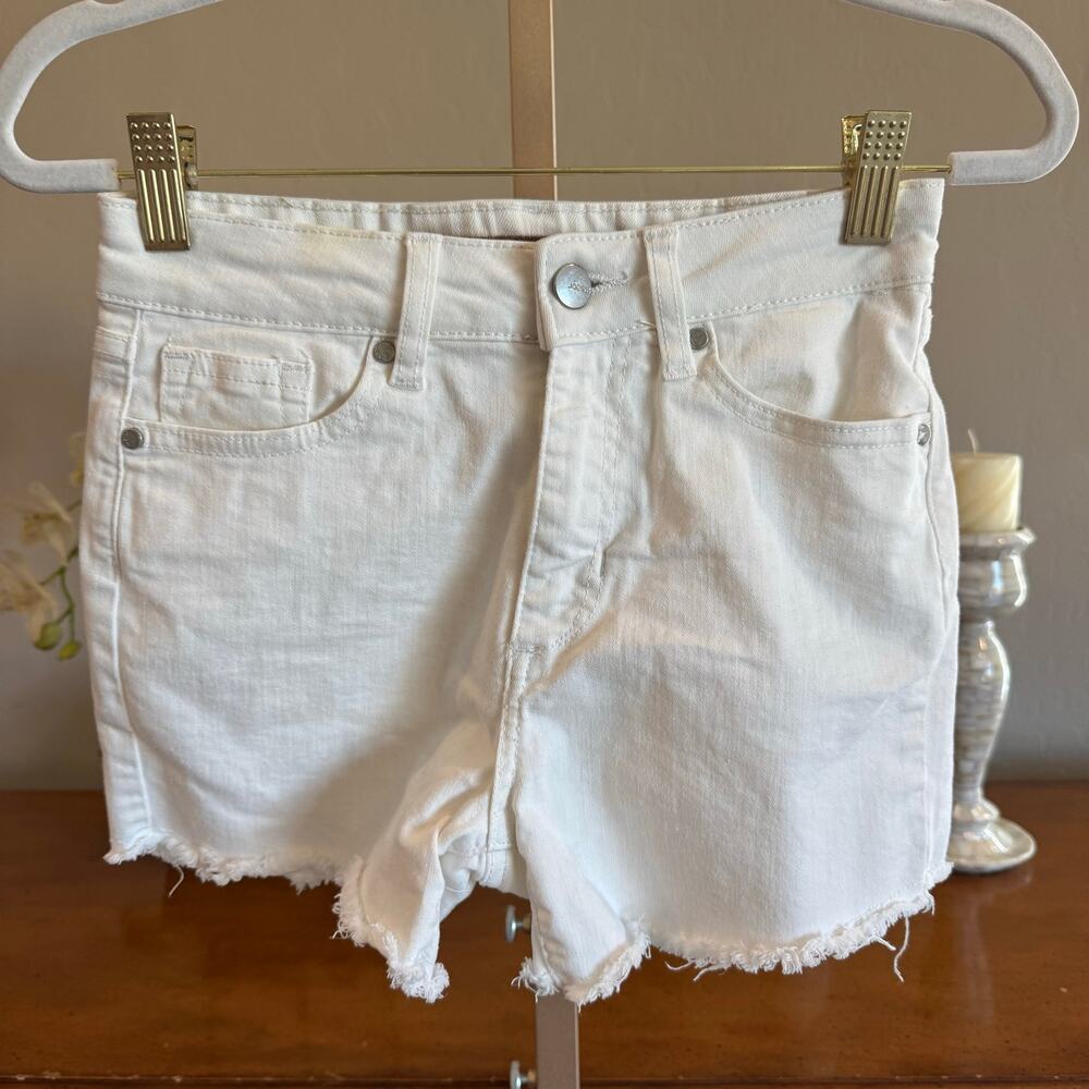 Joe’s Jeans White Denim Cutoff Shorts Size 14 Stretch
